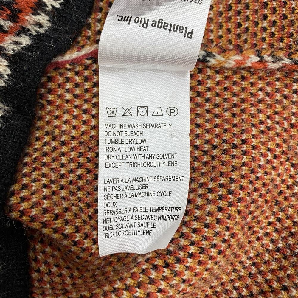 Farm Rio Sand Winter Tapestry Knit Cardigan S Wool Floral Boho Sweater Fall - Picture 9 of 13